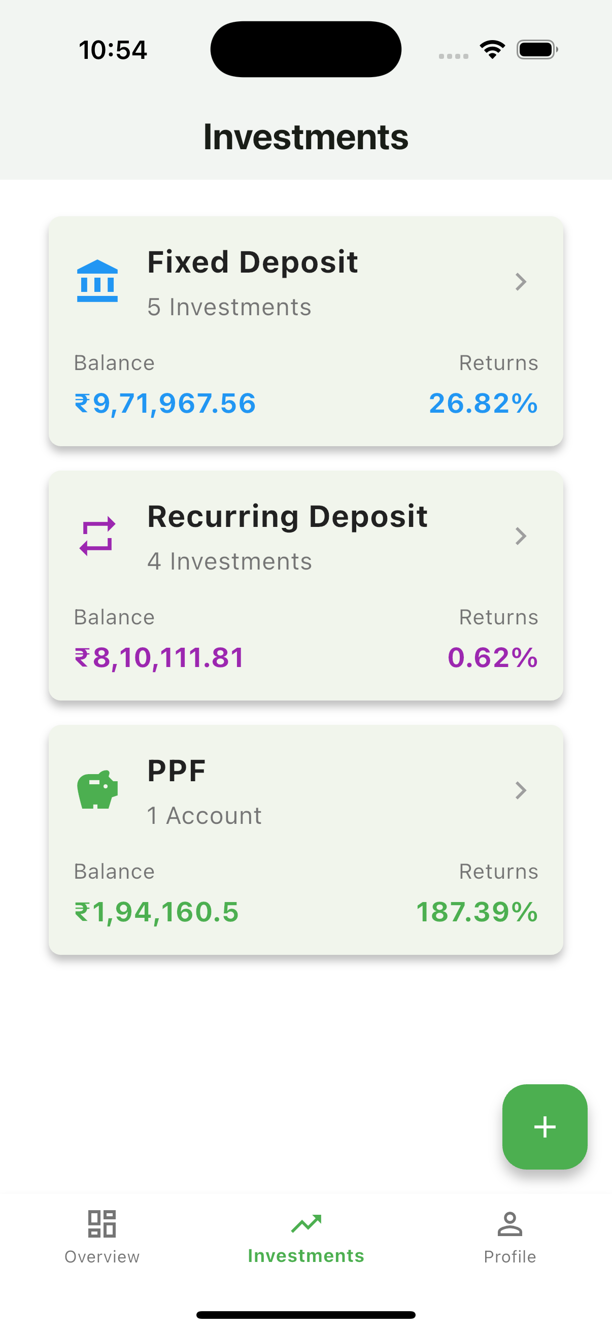 Investment Categories